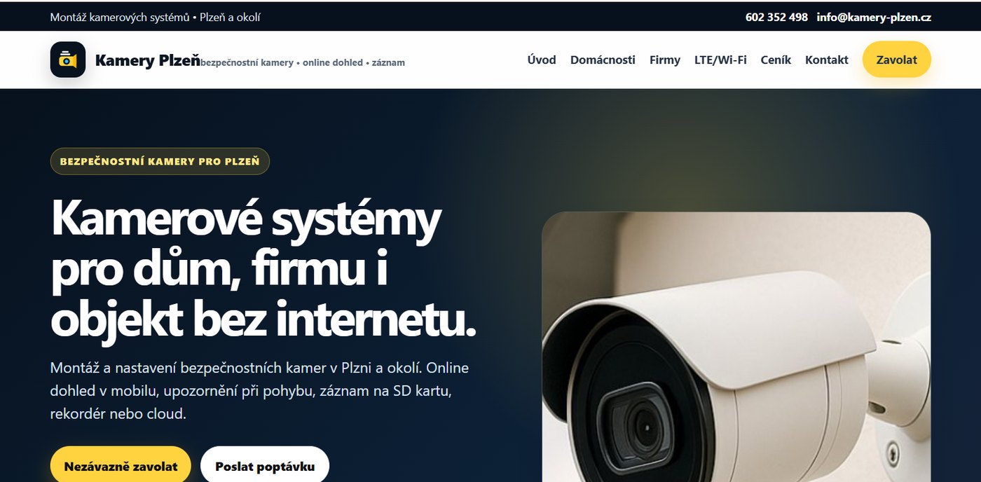 Titulní stránka Kamery Plzeň
