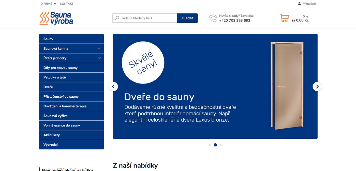Titulní stránka Sauna výroba